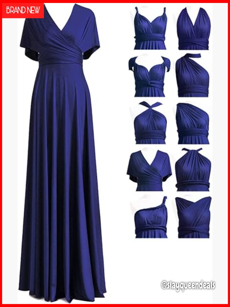 Convertible Infinity Bridesmaid Dress - Multi-Way Twist Wrap, Plus Size